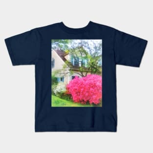 Spring - Magenta Azaleas in Garden Kids T-Shirt